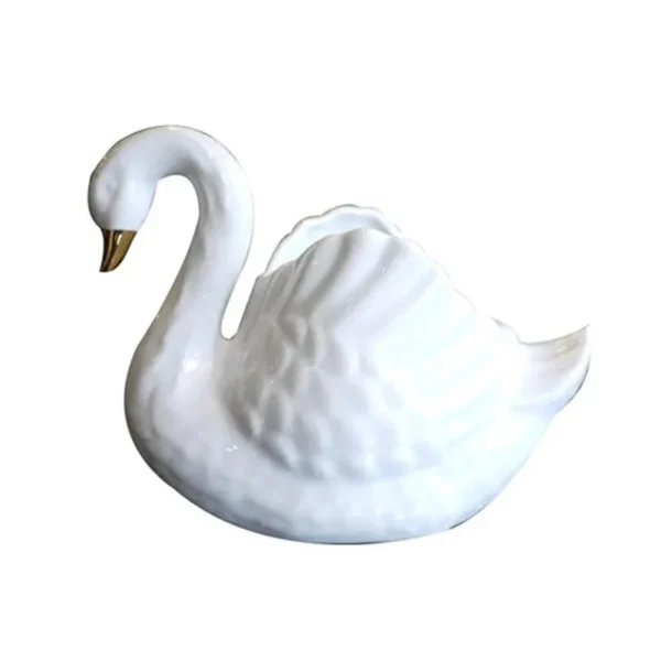 Beautifully Crafted Swan Sculpture Candle Stand for Home Décor & Wedding Gift - Image 2