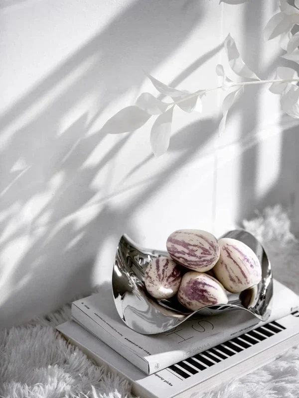 Stainless Steel Dish Serving Bowl Decorative Tray for Fruit Dessert Snack Home Décor Table Decoration Scandinavian Style Gifts - Image 2