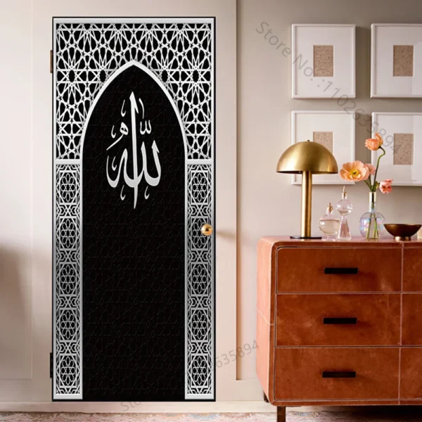 Art 3D Relief Door Sticker Muslim Mural Wallpaper Vinyl Decals Removable Room Décor Self Adhesive Wall Covers Poster for Home - Image 5