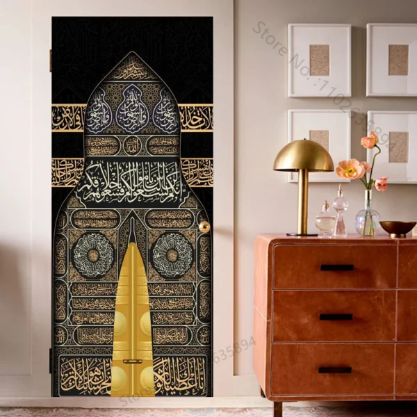 Art 3D Relief Door Sticker Muslim Mural Wallpaper Vinyl Decals Removable Room Décor Self Adhesive Wall Covers Poster for Home - Image 4