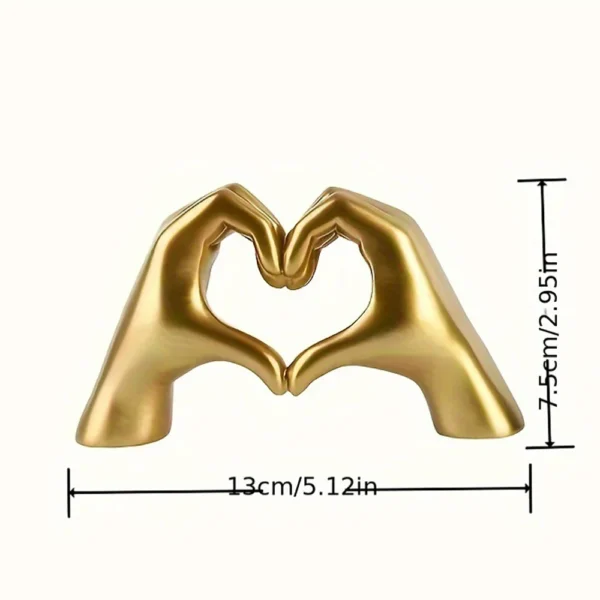 Resin Love Gesture Statues Sculptures Desktop Ornament Sculpture Figurines Nordic Light Luxury Art Crafts Office Home Decoration - Image 2