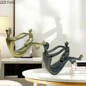 Family Parent Child Character Resin Statue Desk Decoration Crafts Ornaments Abstract Figures Sculpture Room Aesthetic Decor